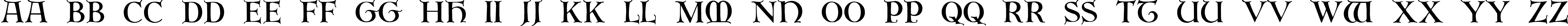 Пример написания английского алфавита шрифтом Erbar Initialen Regular