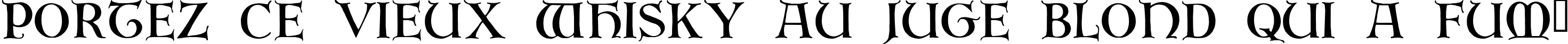 Пример написания шрифтом Erbar Initialen Regular текста на французском
