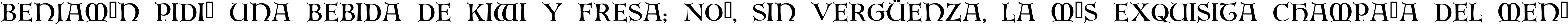 Пример написания шрифтом Erbar Initialen Regular текста на испанском