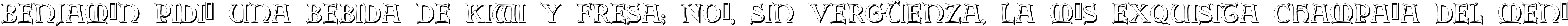Пример написания шрифтом Erbar Initialen Shadow текста на испанском