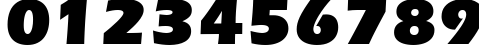 Пример написания цифр шрифтом ErieBlack Bold