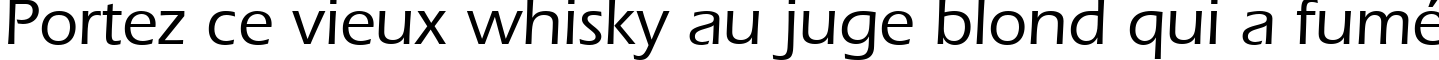 Пример написания шрифтом ErieLight Bold текста на французском