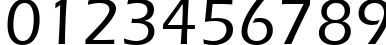 Пример написания цифр шрифтом ErieLight Bold
