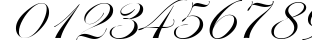 Пример написания цифр шрифтом Esenin script Two