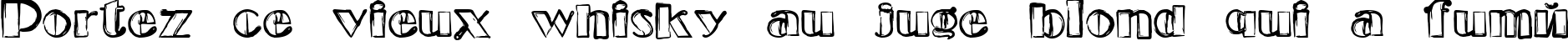 Пример написания шрифтом Etude текста на французском