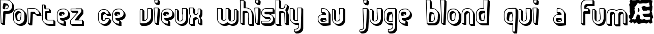 Пример написания шрифтом Euphoric 3D BRK текста на французском