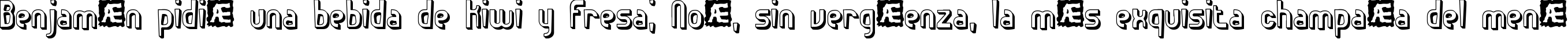 Пример написания шрифтом Euphoric 3D BRK текста на испанском