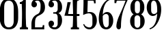 Пример написания цифр шрифтом Euphorigenic