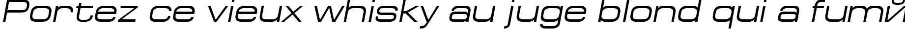 Пример написания шрифтом Europe_Ext Oblique текста на французском