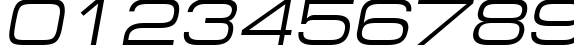 Пример написания цифр шрифтом Europe_Ext Oblique