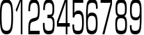Пример написания цифр шрифтом Europe45n