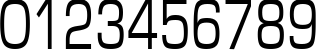 Пример написания цифр шрифтом Europe70n