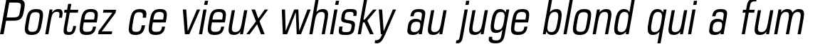 Пример написания шрифтом EuropeCond Italic текста на французском