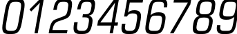 Пример написания цифр шрифтом EuropeCond Italic