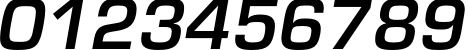 Пример написания цифр шрифтом EuropeDemi Italic