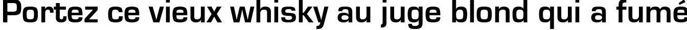Пример написания шрифтом Eurostile Bold текста на французском