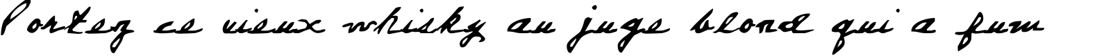 Пример написания шрифтом Everett Steele's Hand текста на французском