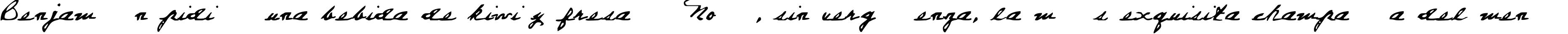 Пример написания шрифтом Everett Steele's Hand текста на испанском