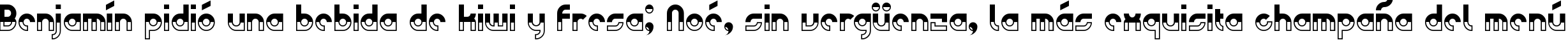 Пример написания шрифтом Eviolite B Regular текста на испанском