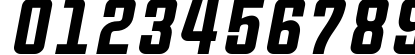 Пример написания цифр шрифтом Evogria Italic