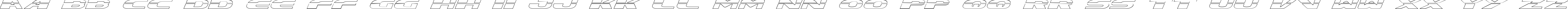 Пример написания английского алфавита шрифтом Excelerate Outline