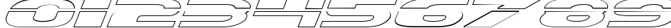 Пример написания цифр шрифтом Excelerate Outline