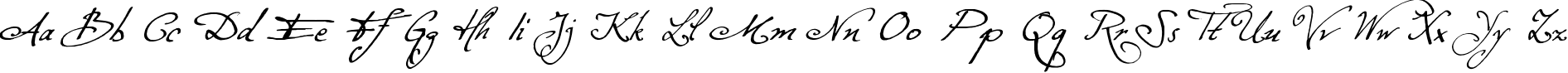 Пример написания английского алфавита шрифтом Excellentia in excelsis