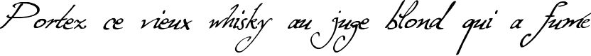 Пример написания шрифтом Excellentia in excelsis текста на французском