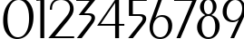 Пример написания цифр шрифтом Exotic 350 Light BT