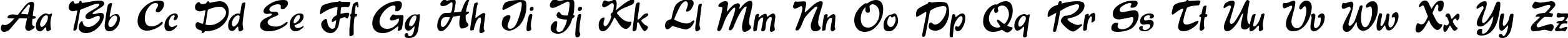 Пример написания английского алфавита шрифтом Express