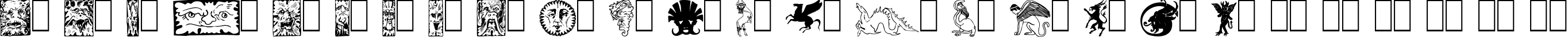 Пример написания английского алфавита шрифтом Fabeldyr 1