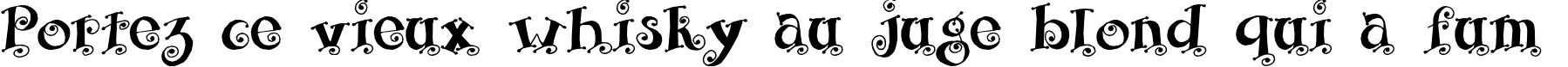 Пример написания шрифтом Fairy Tale текста на французском