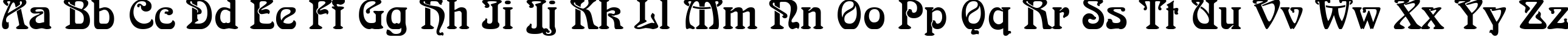 Пример написания английского алфавита шрифтом FairyTale