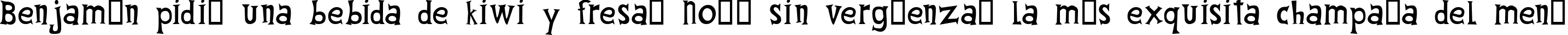 Пример написания шрифтом Fantique Four текста на испанском