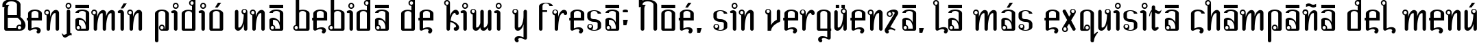 Пример написания шрифтом Farang текста на испанском