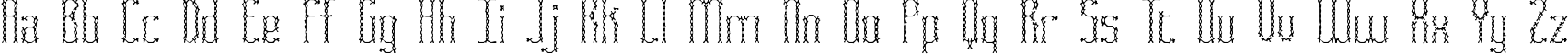 Пример написания английского алфавита шрифтом Fascii Cross BRK