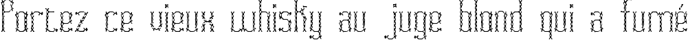 Пример написания шрифтом Fascii Cross BRK текста на французском