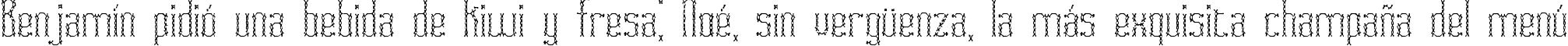 Пример написания шрифтом Fascii Cross BRK текста на испанском