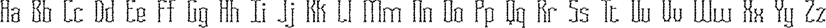 Пример написания английского алфавита шрифтом Fascii Scraggly BRK