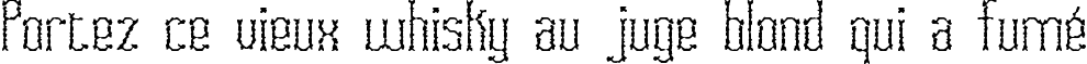 Пример написания шрифтом Fascii Scraggly BRK текста на французском