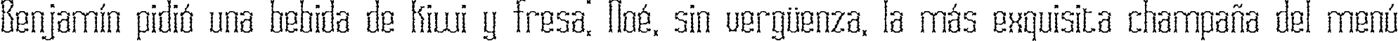 Пример написания шрифтом Fascii Scraggly BRK текста на испанском