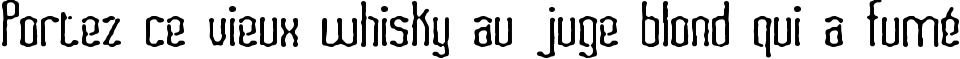 Пример написания шрифтом Fascii Smudge BRK текста на французском