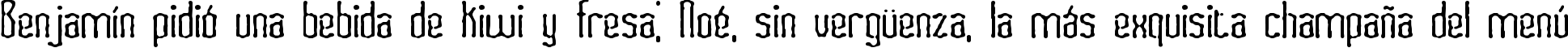 Пример написания шрифтом Fascii Smudge BRK текста на испанском