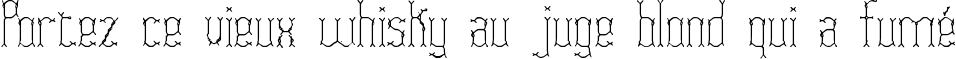 Пример написания шрифтом Fascii Twigs BRK текста на французском