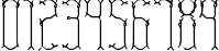 Пример написания цифр шрифтом Fascii Twigs BRK