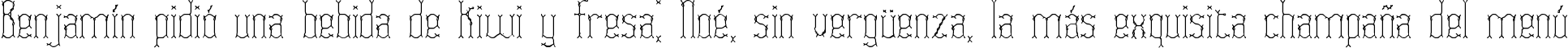 Пример написания шрифтом Fascii Twigs BRK текста на испанском