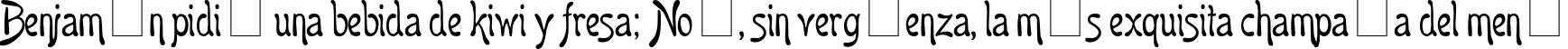 Пример написания шрифтом Favorit текста на испанском