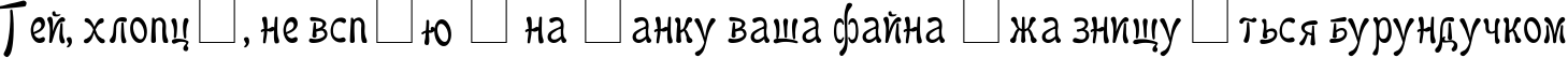 Пример написания шрифтом Favorit текста на украинском