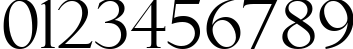 Пример написания цифр шрифтом Felix Titling