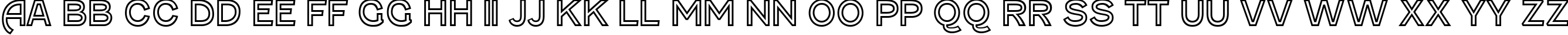 Пример написания английского алфавита шрифтом Fenwick Outline Free